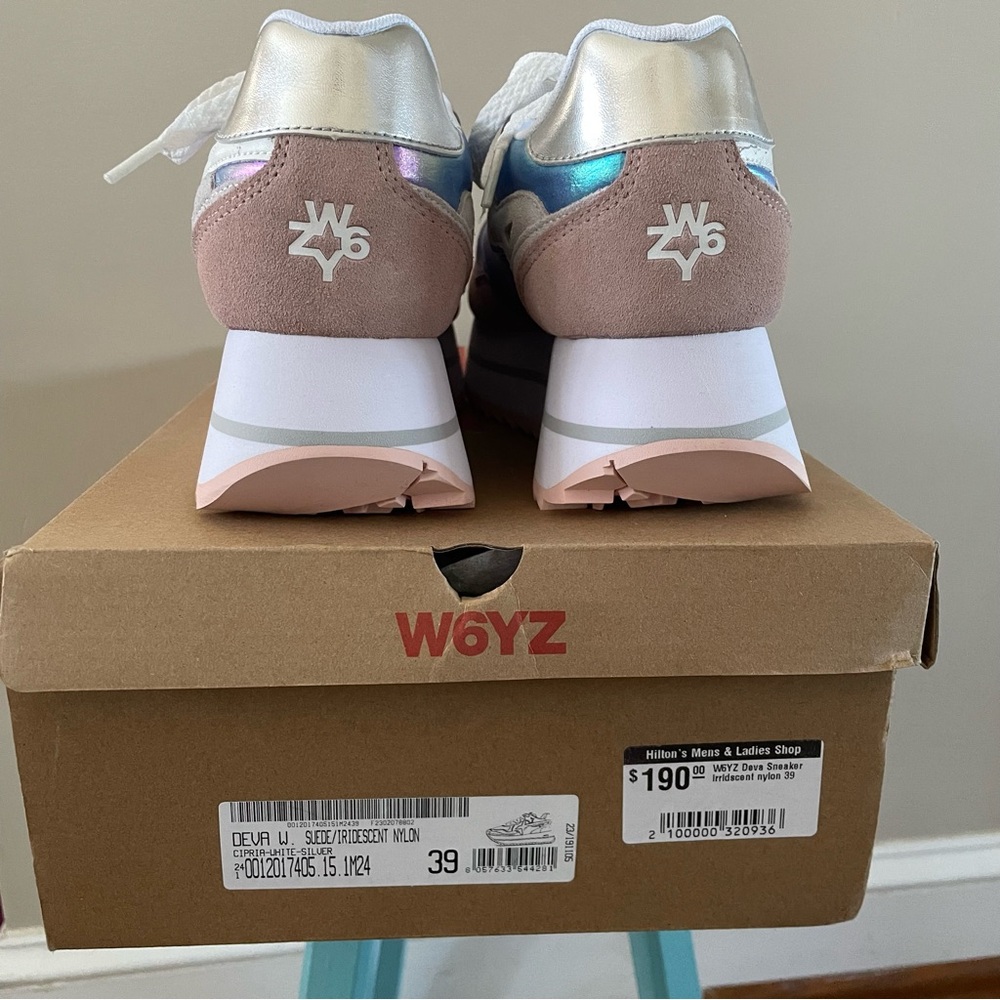 W6YZ Deva Sneaker Suede Iridescent Nylon Women’s  39 NEW 0011017405.15.1M24 - Picture 4 of 7